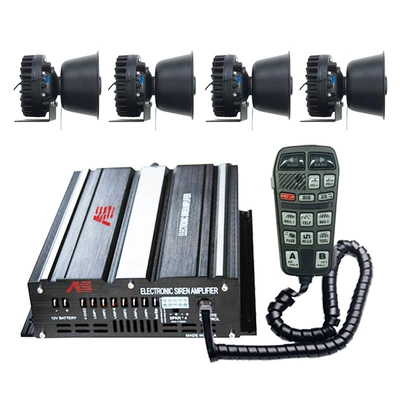 800W wired siren and voice amplifier, 12V alarm, high-frequency speaker, A8R9-2 + cooling round speaker