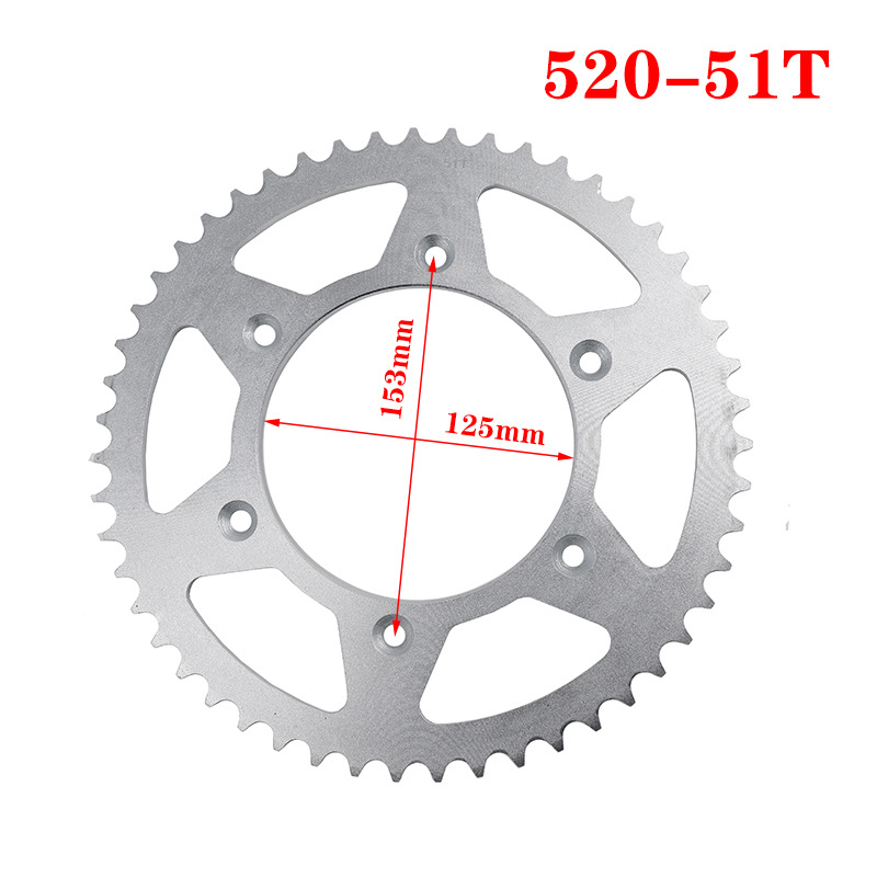 520 모델 51 치아 6 구멍 내부 구멍 간격 153mm