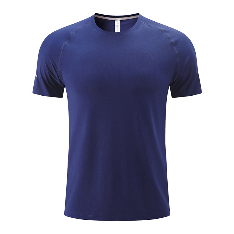 Summer Men's Sports Quick-drying T-shirt Custom Pattern Round Neck Breathable Short-sleeved Marathon Running Suit Loose Printing DIY