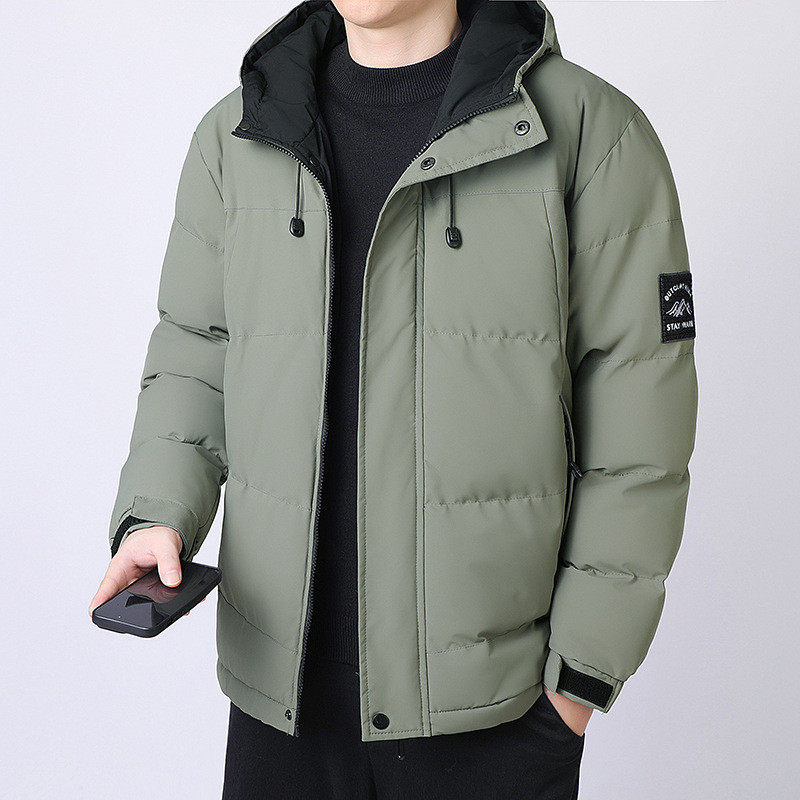 Invierno plumón chaqueta de algodón hombre de mediana edad grueso chaqueta de algodón cálida suelta chaqueta de algodón grande chaqueta de hombre
