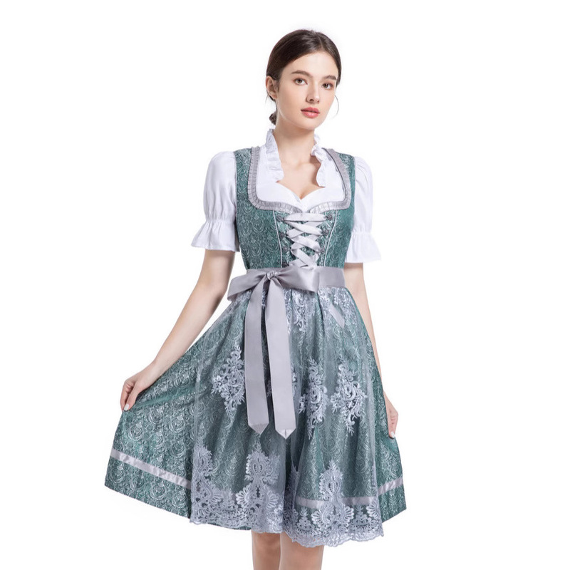 Oktoberfest Costume Ethnic Style Dirndl Dress Beer Suit Banquet Event Maid