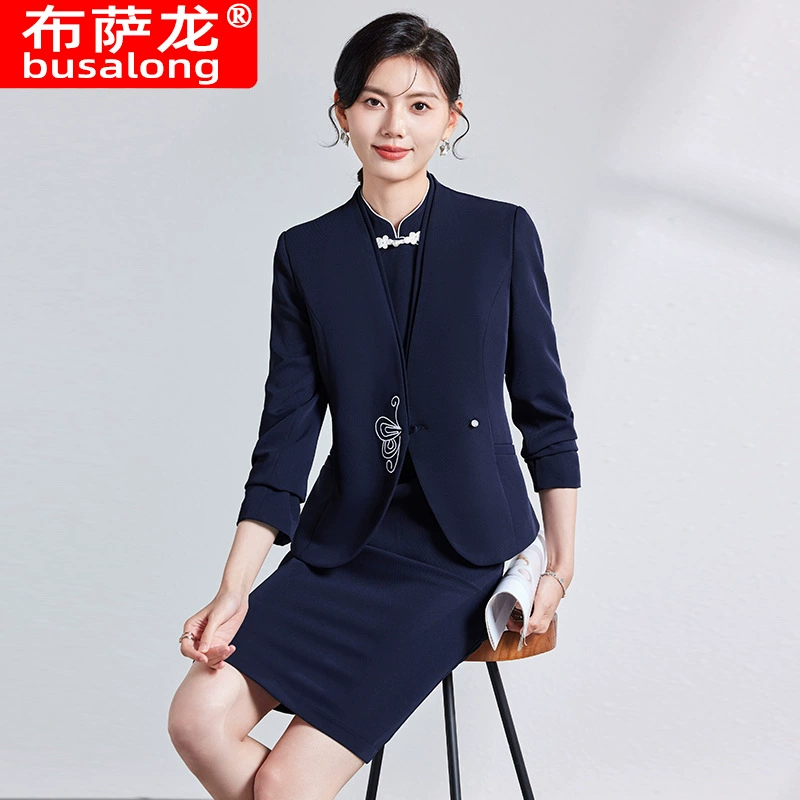 2024 новый стиль busalong busalong женский с длинными рукавами профессиональный костюм брюки костюмный комбинезон женский 8282