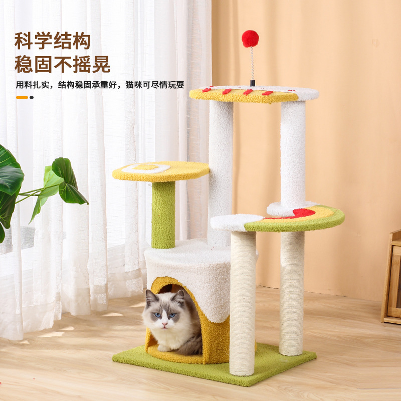 2023 nuevo helado grande gato integrado escalada Marco de gato de Sisal gato rascarse tablero gato juguete gato árbol gato rascarse poste