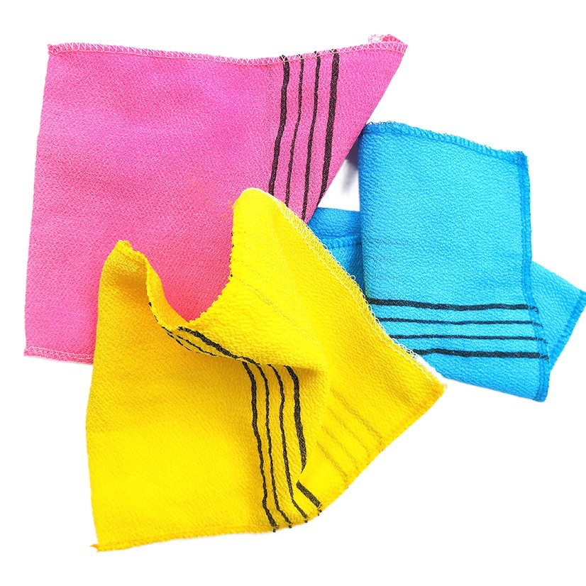 Factory direct supply towel clean source flat 150D fine sand bath towel cross-border Amazon disposable bath gloves bath