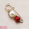 3.8CM large beads white beads rubber red
