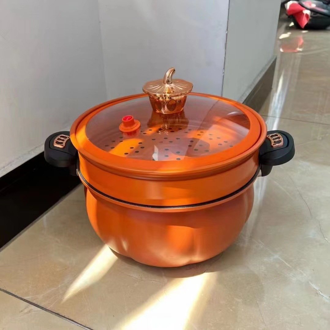 Nueva olla de calabaza hogar micro olla de presión olla de sopa multifuncional olla de cocina olla antiadherente olla a presión regalo al por mayor