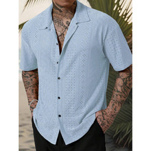 X 19305 Hollow Jacquard Short Shirt �ο��Ứ��������羳