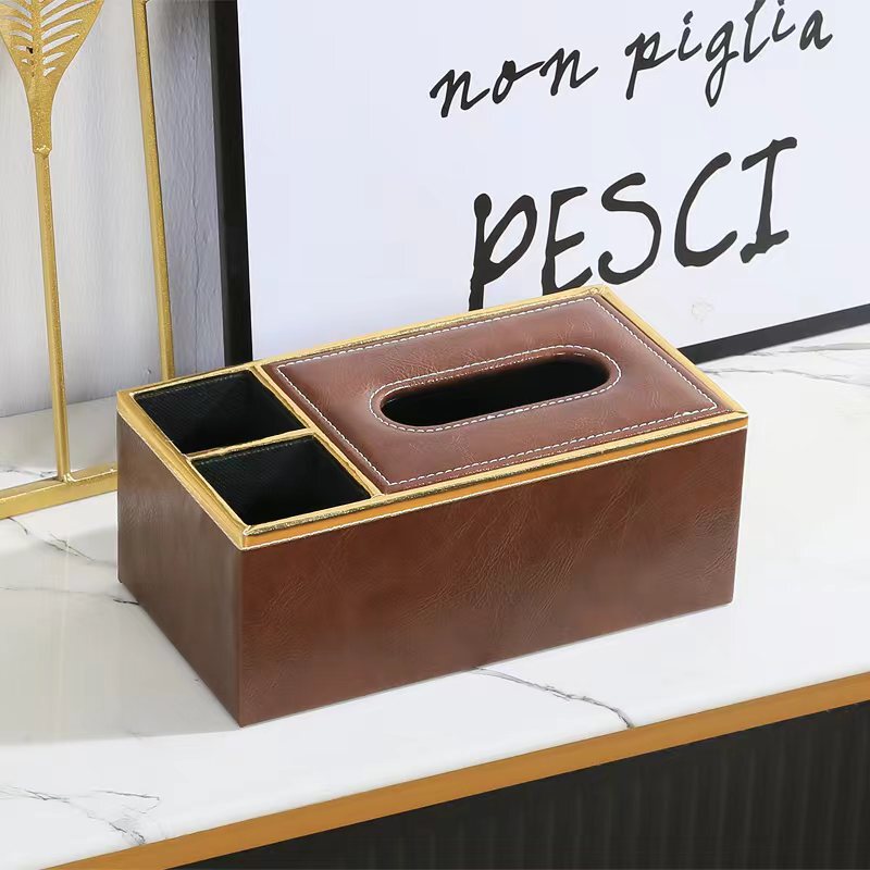 木纹纸巾盒高档创意家用多功能桌面遥控收纳盒酒店用抽纸盒印logo|undefined