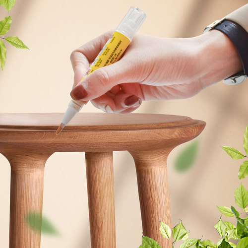 Wooden furniture-specific touch-up pen, waterproof and sun-resistant, repairs wood damage, water-based paint is environmentally friendly, scratch repair