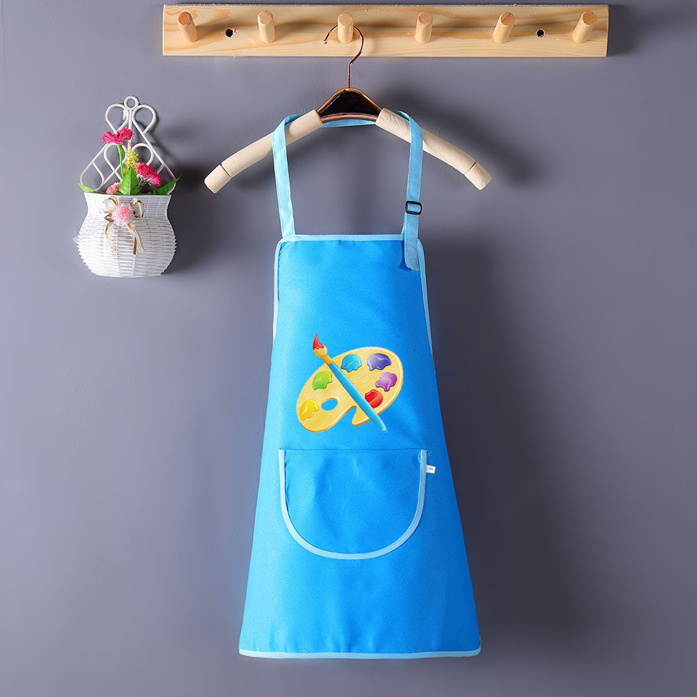 Pintura impermeable al por mayor para niños, jardín de infantes, impresión delantal, pintura infantil, abrigo de arte, bib