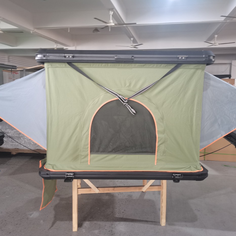 Techo de poliéster verde de aleación de aluminio carpa de automóvil de apertura rápida protección solar a prueba de lluvia plegable automóvil SVU