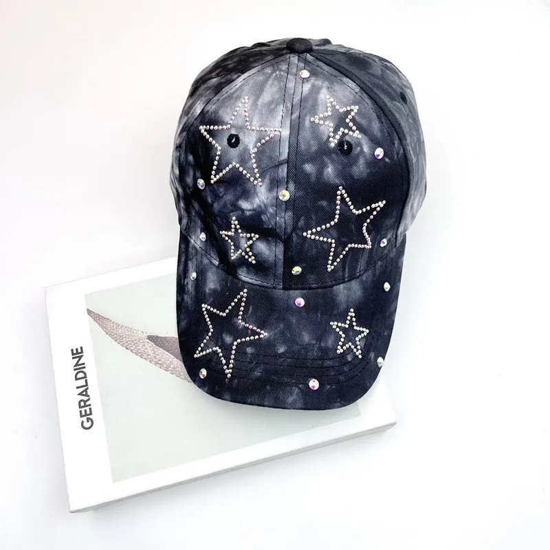 Women's Basic Color Block Star Curved Eaves Baseball Cap display picture 2
