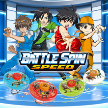 儿童抽拉式陀螺恐龙战斗陀螺盘男孩女孩多人游戏竞技互动彩盒礼品