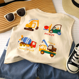 Summer New Men's American Casual Loose Cotton Sports Fitness Basketball Sleeveless Vest Summer Men and Women