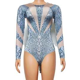 性感印花蛇纹演出服夜店酒吧女歌手派对DJ舞队主题秀