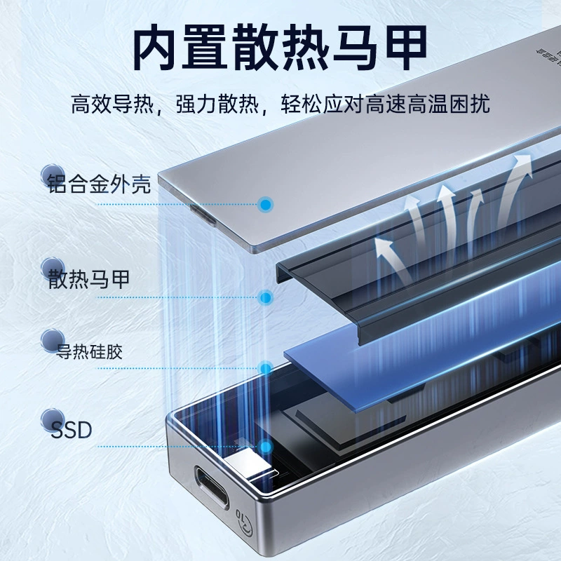 OrICO/ORRE M.2 мобильный корпус для SATA/NVMe, двойной протокол, USB4 совместимый, Thor 3