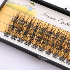 細梗羽扇魚尾分段眼睫毛懶人三部曲自然嫁接睫毛自嫁接仙子假睫毛