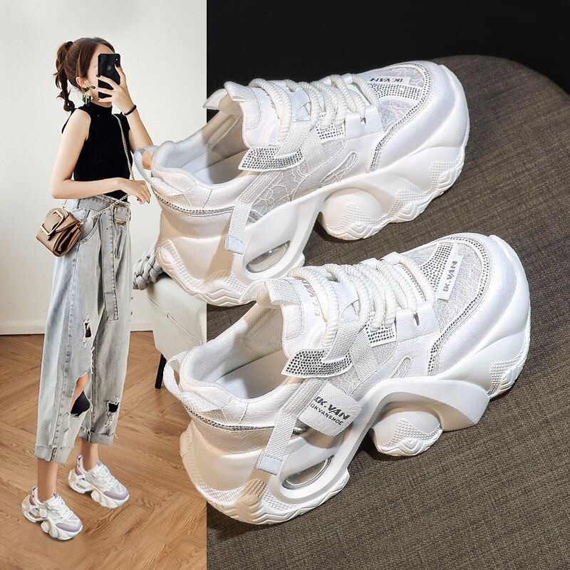 Cross-Border Trendy Thick-Soled Dad Shoes for Women, Super Popular, Cool, Lightweight, Soft-Soled, Mesh, Breathable, Casual, Versatile for Spring and Summer Cross-Border Trendy Thick-Soled Dad Shoes for Women, Super Popular, Cool, Lightweight, Soft-Soled, Mesh, Breathable, Casual, Versatile for Spring and Summer