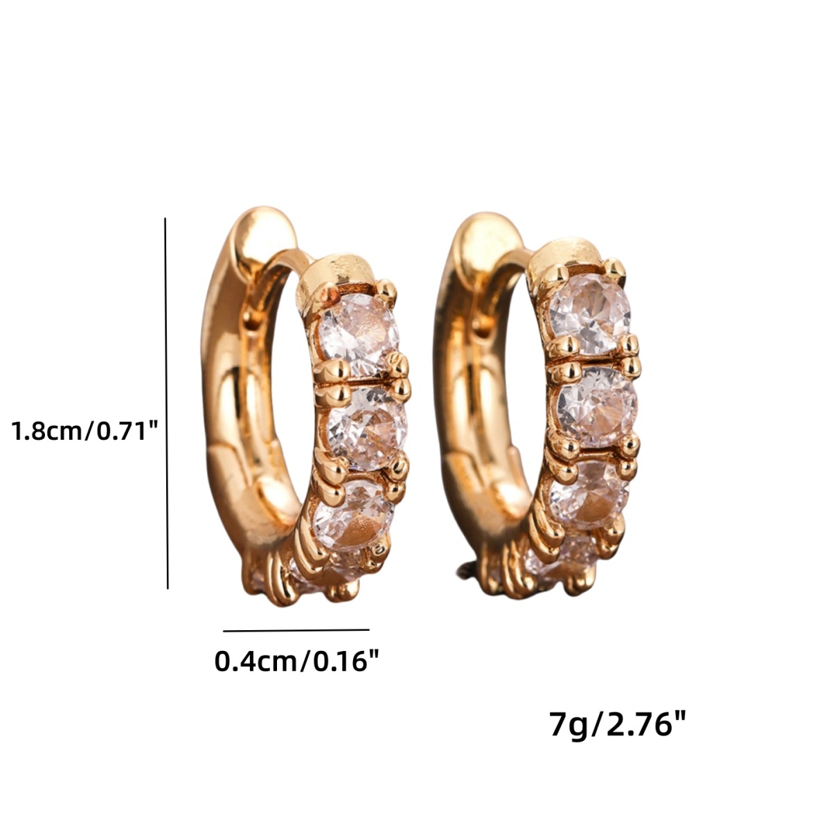 Amazon nuevo aretes de círculo geométrico temperamento simple aire frío zircon bronce aretes de diseño de nicho