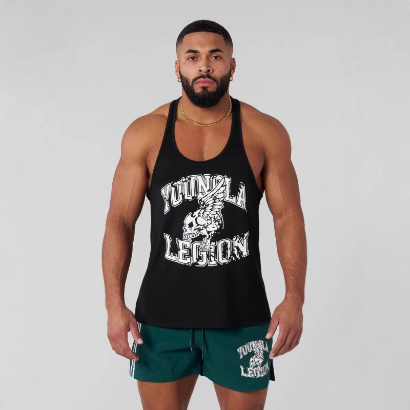 Youngla New American-Style Muscle Fitness Tank Top for Joggers, Gym Sports, and Bodybuilding Training Youngla New American-Style Muscle Fitness Tank Top for Joggers, Gym Sports, and Bodybuilding Training