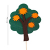 Cake decorative forest coconut tree apple tree plug -in felt cloth small tree account children's birthday party insertion flag