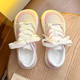 秋季软妹可爱大头小白鞋女生厚底轻便帆布鞋2024新款百搭休闲板鞋