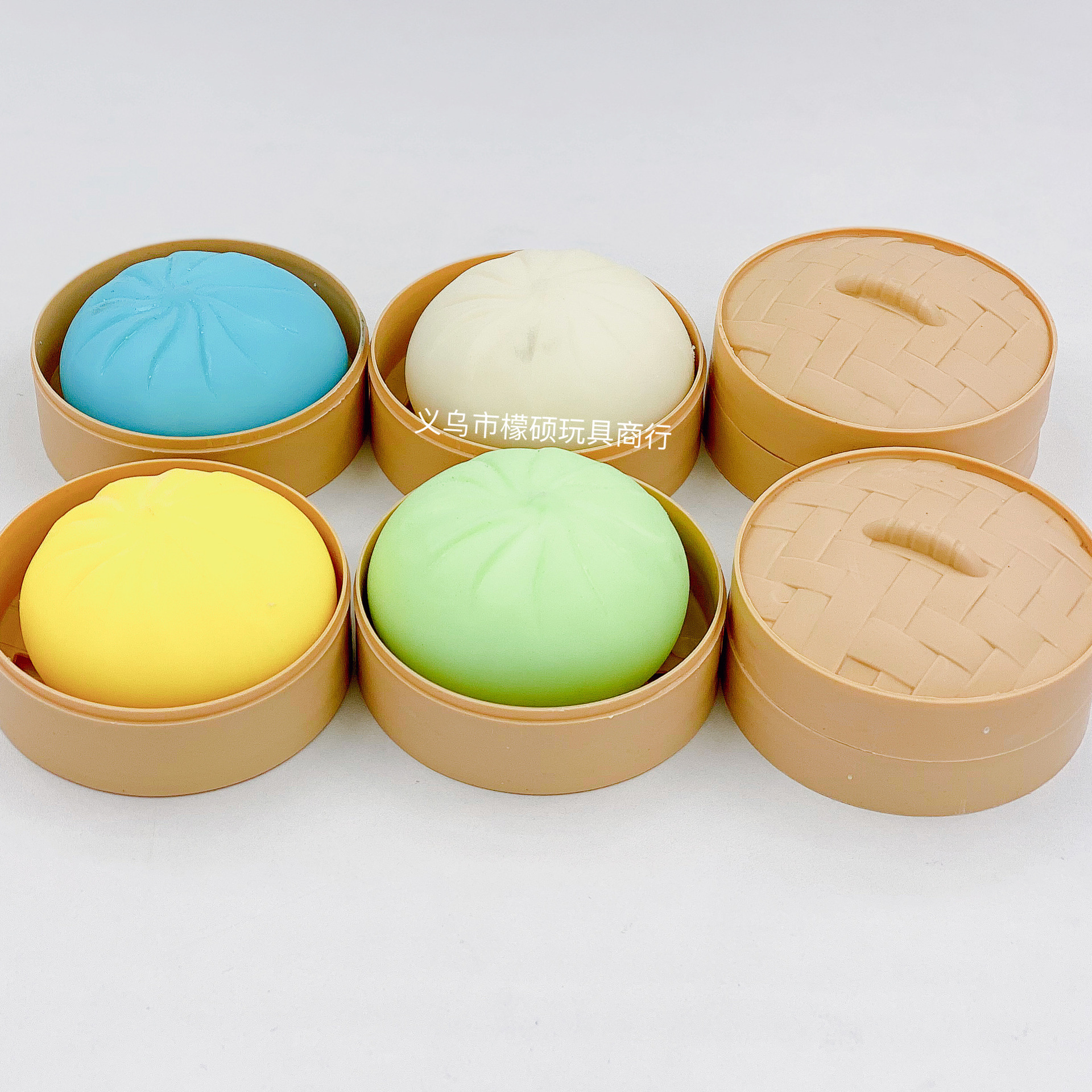 M grande al vapor de peluche de pan con jaula creativa descompresión artefacto grande al vapor de peluche de panecillo pellizco simulación de la música descompresión ventilación juguete parodia