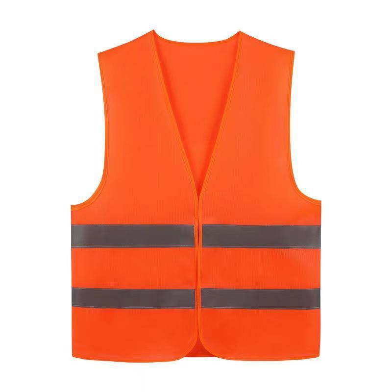 Logotipo de equipo de voluntarios, chaleco de carretera reflectante, chaleco de una sola capa, chaleco de limpieza, ligero y transpirable