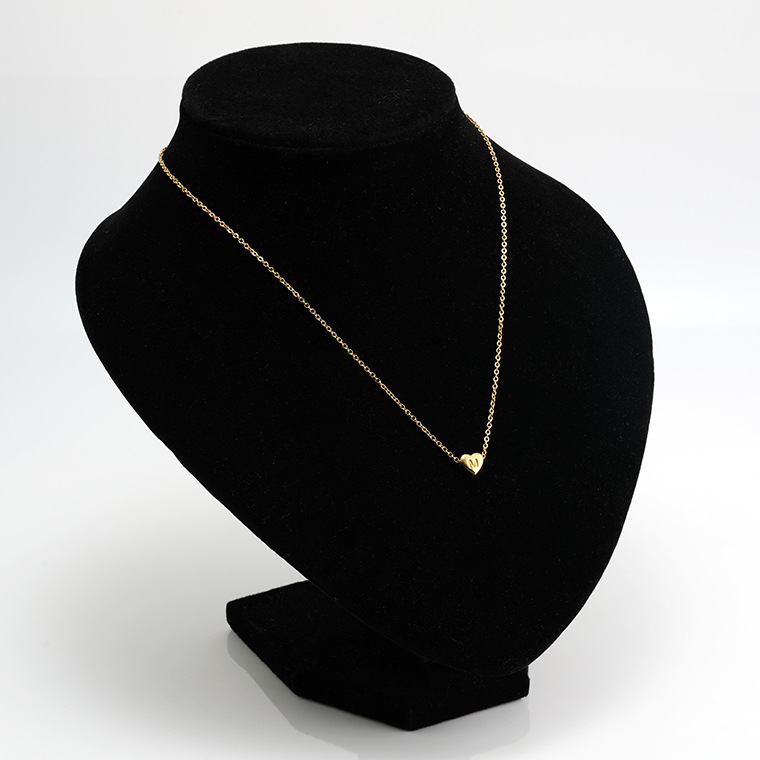 Fashion Letter Heart Shape Titanium Steel Plating Pendant Necklace 1 Piece