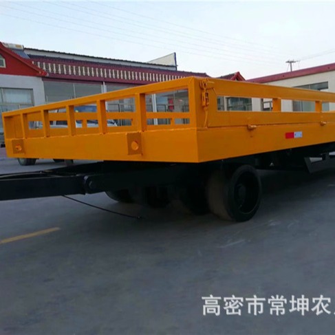 厂家供应100吨重型平板拖车 非标制定悬浮式车桥重型平板拖车