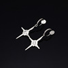 EH327 senior cross Earrings Integrated Mosquito coils Ear clip No pierced ears Light extravagance have more cash than can be accounted for Earrings Ear Studs