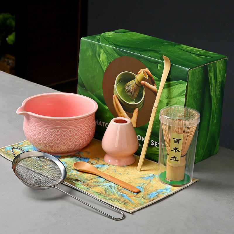 抹茶碗陶瓷日式打抹茶用套装茶筅竹子抹茶刷百本立宋代点茶道礼盒|undefined