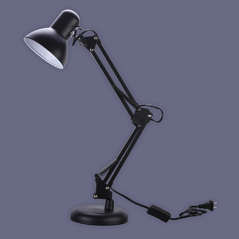 Lámpara de escritorio LED de brazo largo con protección ocular para estudiar, leer, trabajar, lámpara de escritorio con clip de brazo largo plegable creativa, lámpara de escritorio para arte de pestañas y uñas