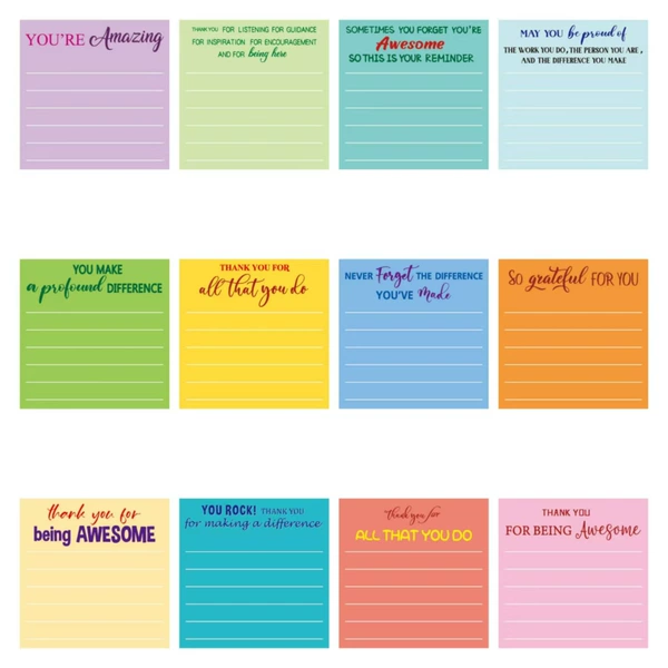 High quality note, 12 colors
