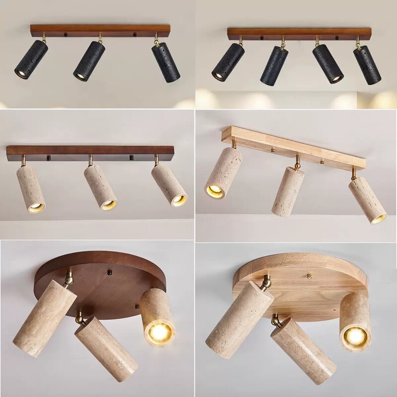 Japanese-style LED main-less lamp yellow cave stone aisle entrance ceiling lamp medieval vintage high-level sense rotatable spotlight Japanese-style LED main-less lamp yellow cave stone aisle entrance ceiling lamp medieval vintage high-level sense rotatable spotlight
