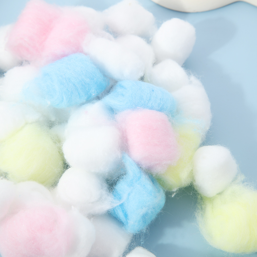 Amazon 100 bola de algodón maquillaje de color suave absorción de agua suave limpieza húmeda no irritante bola de algodón maquillaje