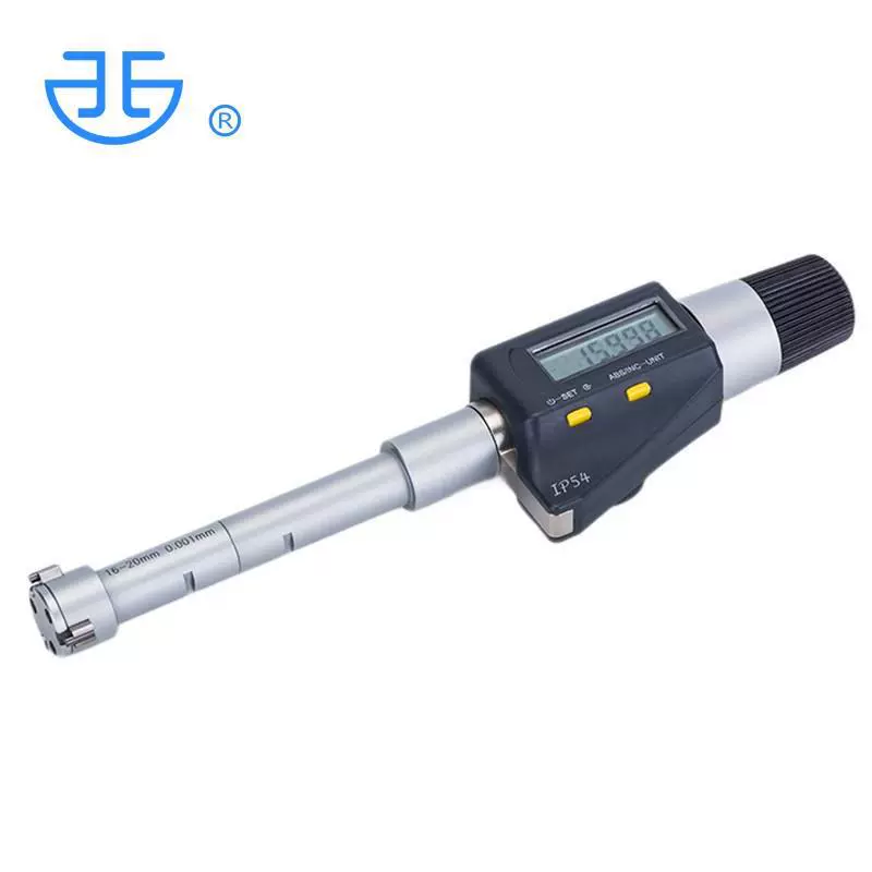 Qingqu Северо-Запад электронный трехточечный внутренний диаметр микрометра цифровой дисплей три когтя внутренний диаметр микрометра 16-20 мм глухое отверстие