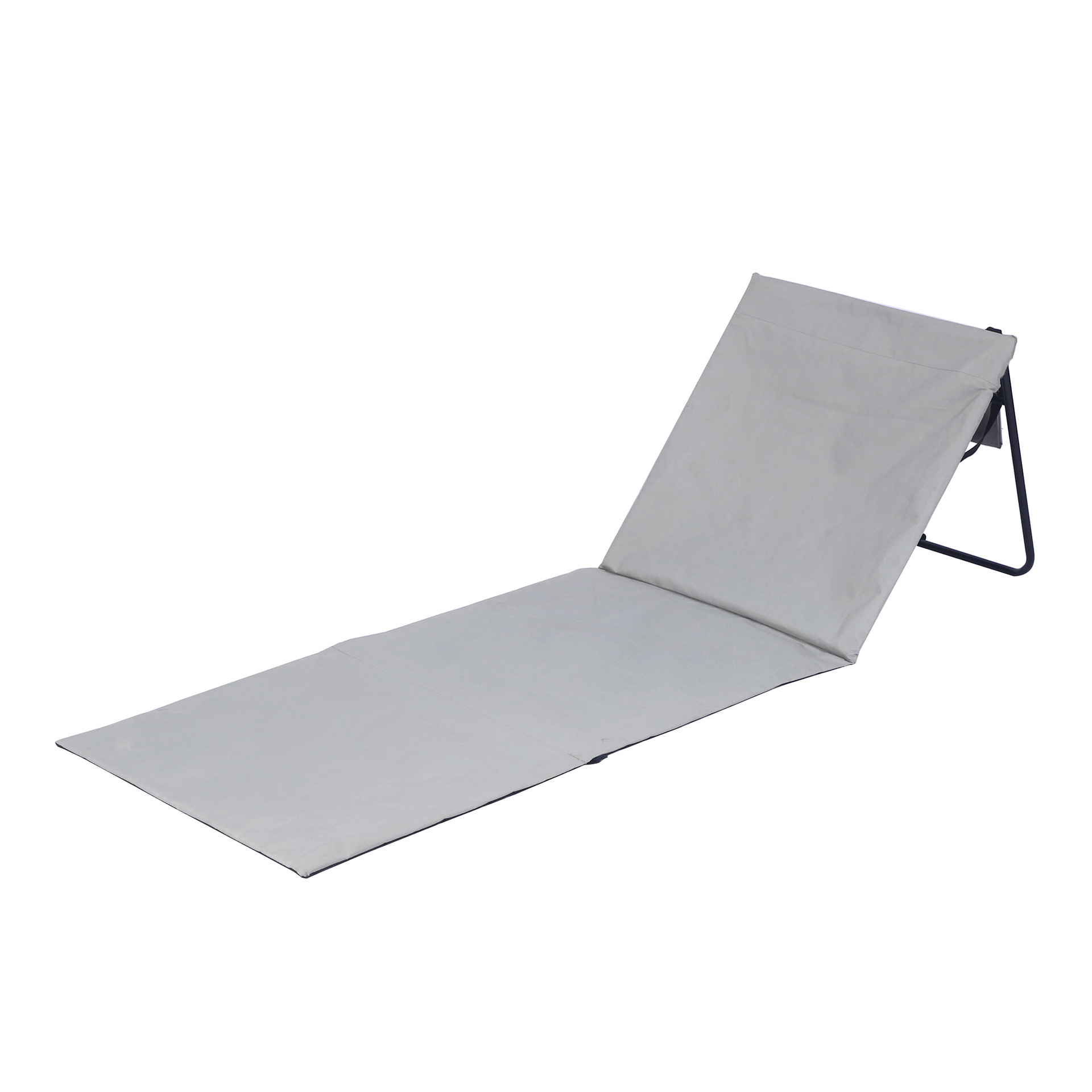 Silla de playa de pie de ocio al aire libre portátil cojín triple de tela Oxford siesta de oficina reclinable de pie bajo