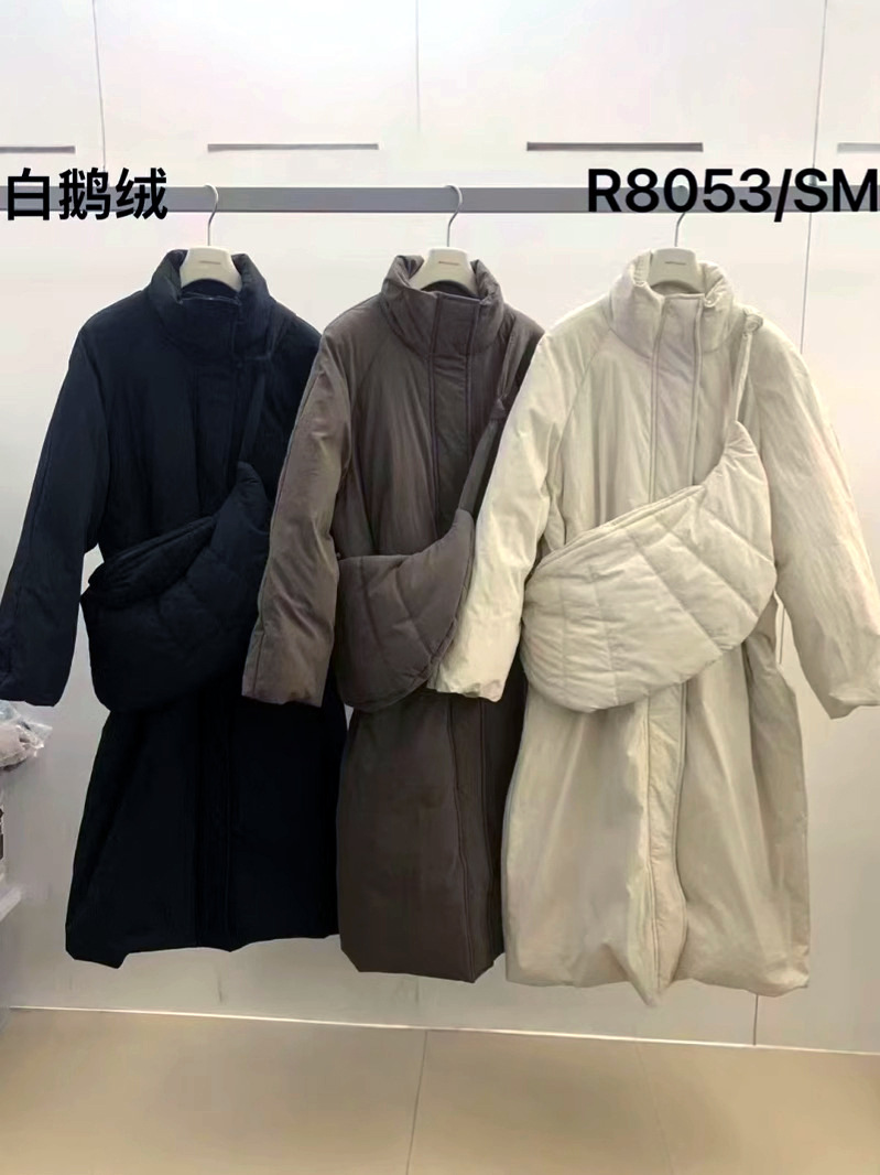 8053 롱 구스다운 패딩 (가방 증정, 블랙)