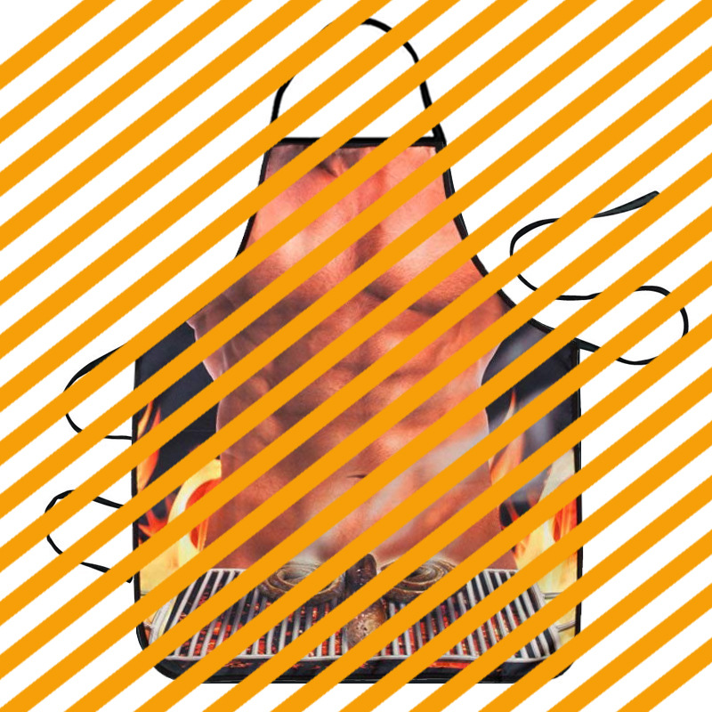 Suministro transfronterizo Amazon Venta caliente personalizado divertido creativo delantal homenaje satén tela ventas directas de fábrica