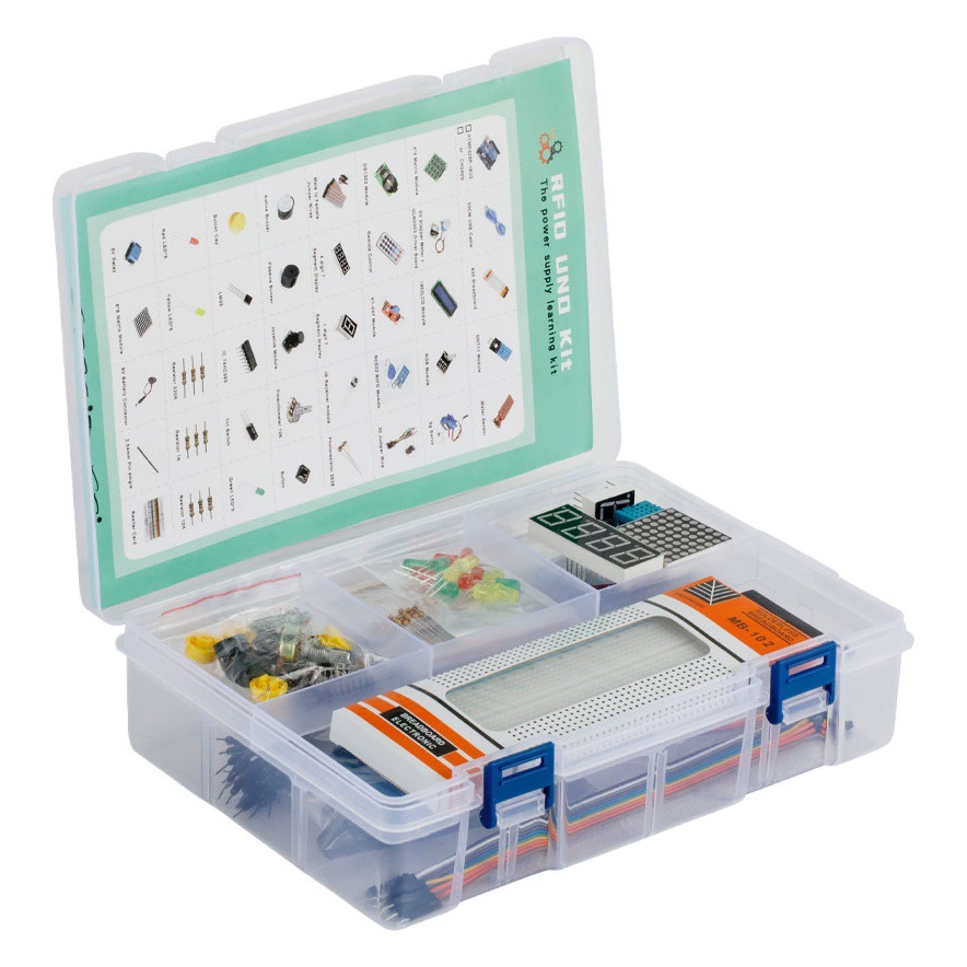 UNO R3 обучающий комплект стартовый комплект для обучения шаговому двигателю RFID комплект макетный комплект