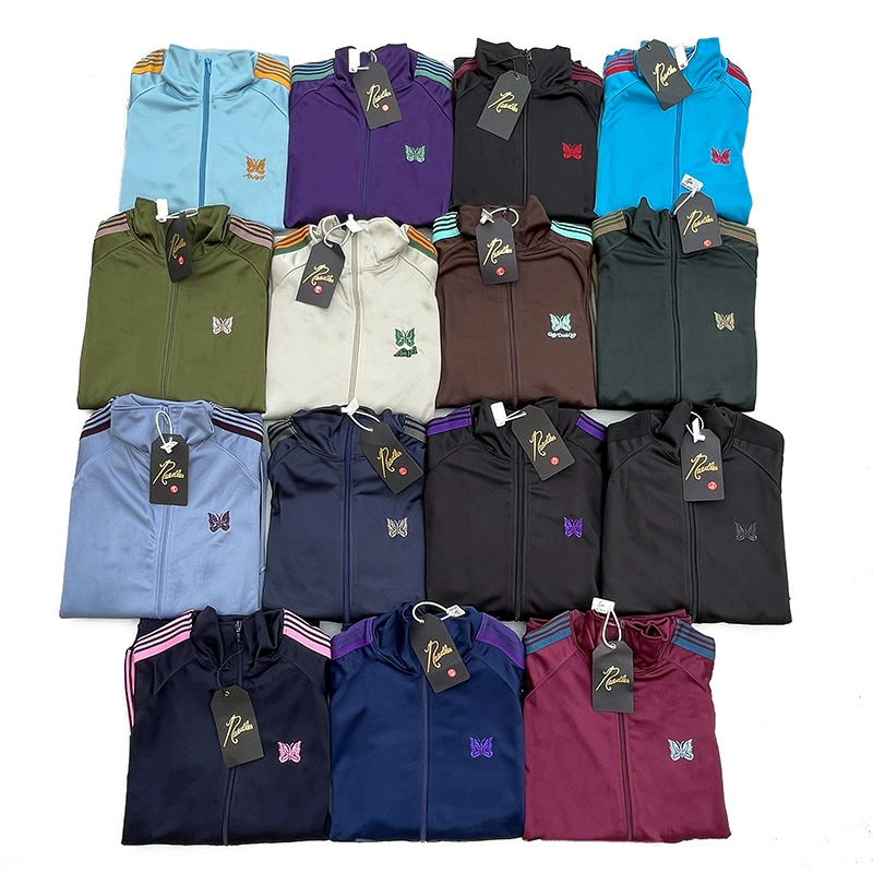 NEEDLES TRACK Повседневная куртка с вышивкой бабочки Японский модный бренд, мужская и женская такая же простая куртка, универсальная осенняя