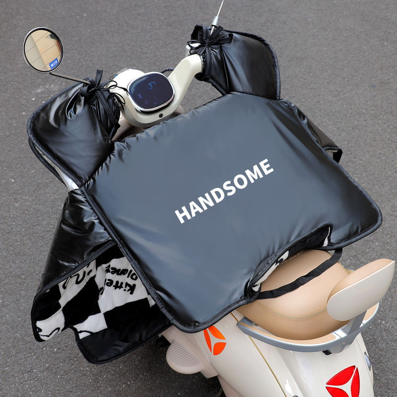 Pajamas Farley Velvet 2025 New Electric Vehicle Windproof Cover Winter Plus Velvet Thickened Pu Waterproof Battery Vehicle Windproof Cover