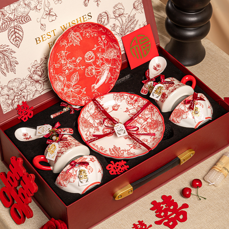Caja de regalo de cubierta de cerámica personalizada envasado especial transfronterizo envasado mayorista envasado conjunto de platos envasado independiente image 1