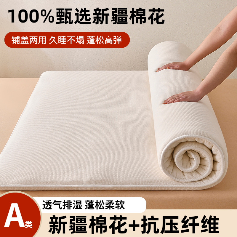 2025 New Model Xinjiang Cotton Mattress Pad, Thickened Cotton Quilt for Home, Dormitory, Baby Crib, Single Bed
