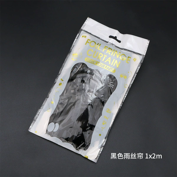 Black rain silk curtain (2x1 meters)