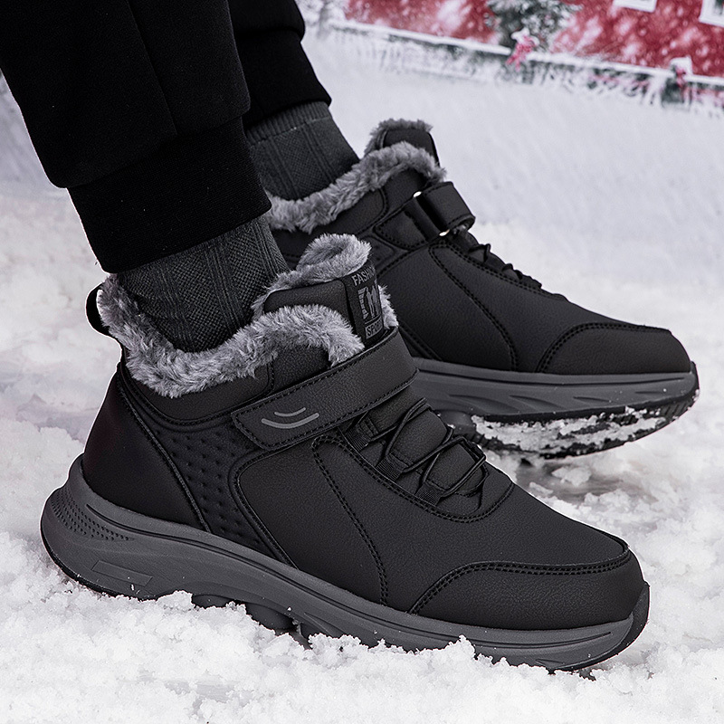 Zapatos de invierno de alta altura para personas mayores y zapatos de algodón de lana zapatos de mamá zapatos de deporte casuales zapatos de nieve zapatos de mediana edad image 3