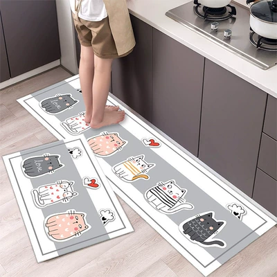 Avtomobil döşəmə paspasları – Soft Leather Floor Mats Kitchen - qysc-397-4060cm