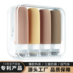 漏れ防止シリコン詰め替えボトルセットアウトドア旅行ポータブル洗顔料化粧品ローションプッシュ式保存ボトル