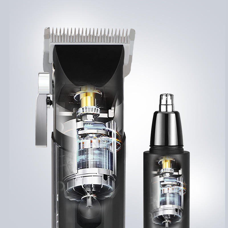 跨境新款男士家用剃头刀电推发廊推剪理发器理发电推子鼻毛器套装